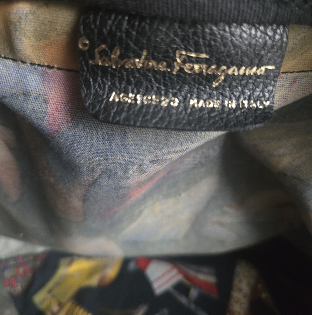 GUC Vintage Salvatore Ferragamo Summer Heel Canvas Tote Shoulder Bag - Picture 15 of 15